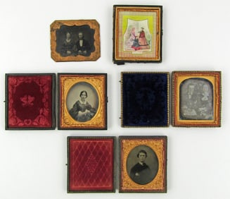 Mid-19th C. Photograph Collection (5 Pcs) Incl. Daguerreotype, Ambrotype, & Tintypes