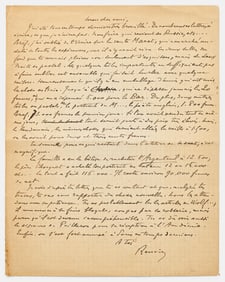 Pierre-Auguste Renoir ALS Likely to Monet Re: Sale of Manet's Works