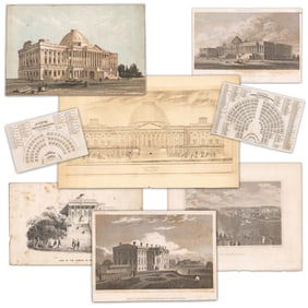 (8) 19th C. Prints of U.S. Capitol, White House & Washington, D.C.
