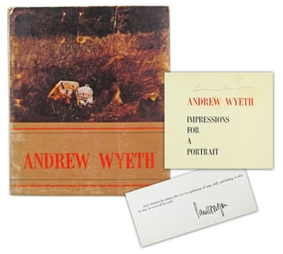 Andrew Wyeth & Paul Horgan Signed 1st Ed. University of Arizona Art Catalog