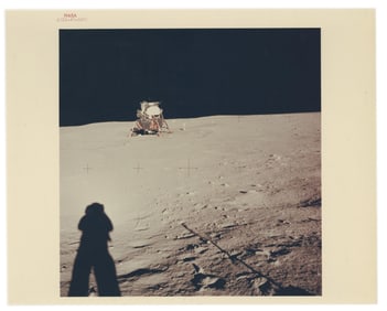 Apollo 11 Lunar Module Photo, NASA Red Number - Dramatic!