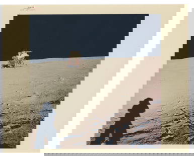 Apollo 11 Lunar Module Photo, NASA Red Number - Dramatic!: Apollo 11n.p., ca. July, 1969Apollo 11 Lunar Module Photo, NASA Red Number - Dramatic!PhotographA NASA red number photograph taken during the Apollo 11 mission and showing the lunar module in the dist