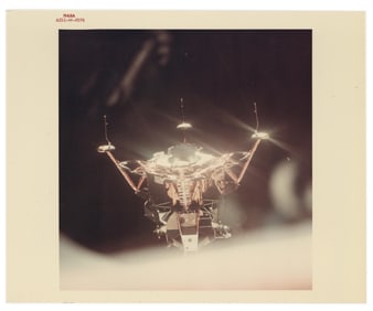Apollo 11 LM Eagle Departing for Lunar Landing, NASA Red Number Photo