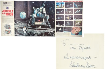 Wernher von Braun Signed NASA Poster, ca. 1971