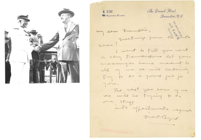 Byrd to FDR About Antarctic Service Expedition: "We will certainly try to do a good job for you"
