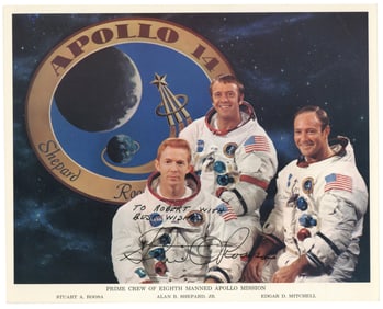 Apollo 14 Stu Roosa Signed NASA Photo