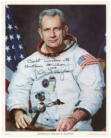 Donald "Deke" Slayton Portrait, Inscribed with Great Signature