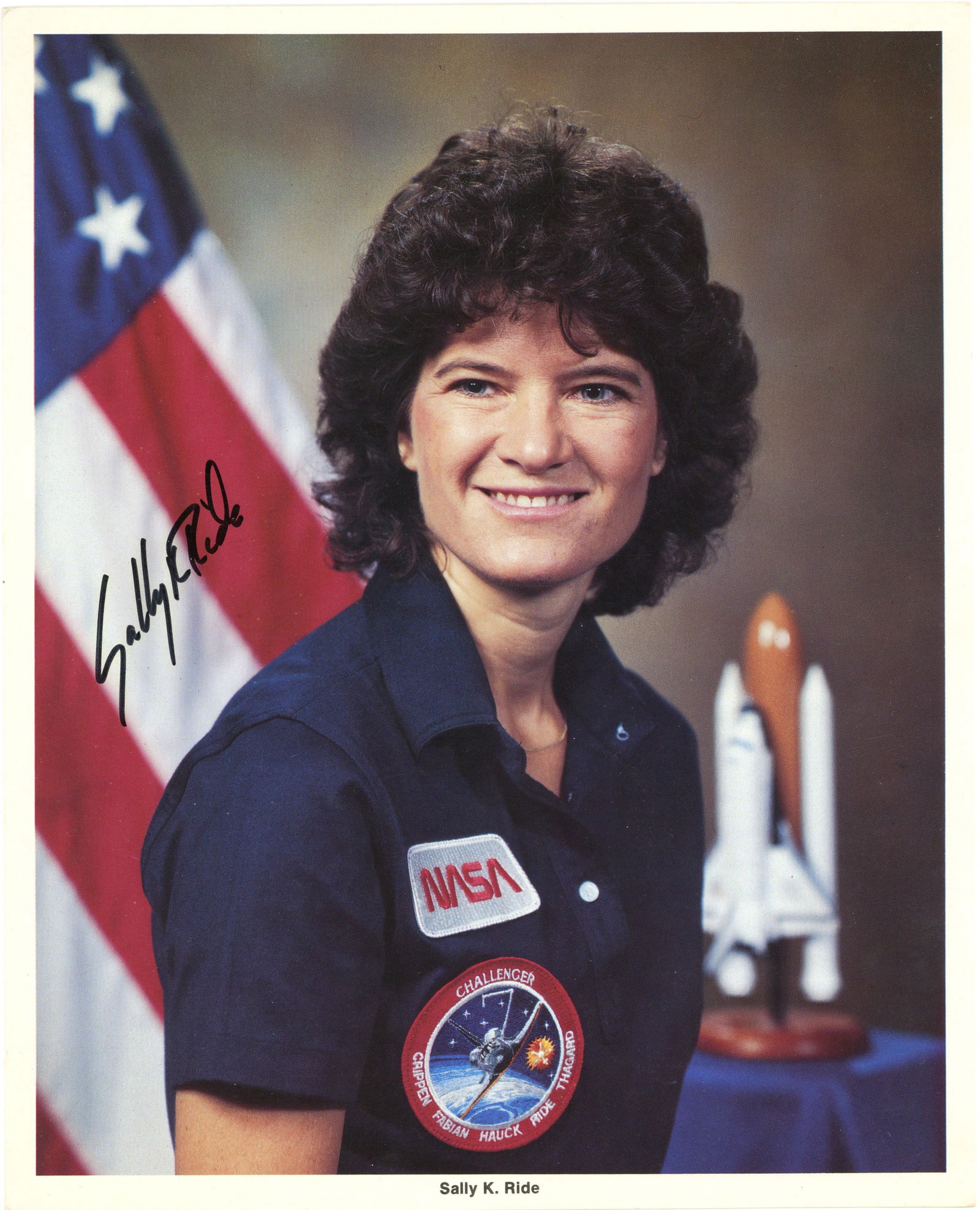 Sally Ride Signed Official NASA Portrait (1 of 2)