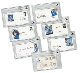 Space Shuttle Challenger Autograph Collection, All Seven Crewmembers!