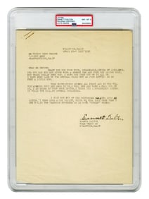 Emmett Dalton TLS: "Remember me as your 'Outlaw' friend" PSA NM-MT 8