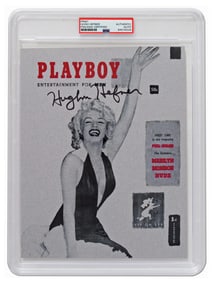 Hugh Hefner Signed Photo of 1st "Playboy," Marilyn Monroe on Cover, PSA Certified & Encapsulated