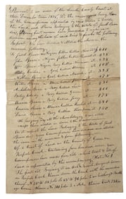 Partition of 11 Slaves in Kentucky Landowner's Estate, 1820