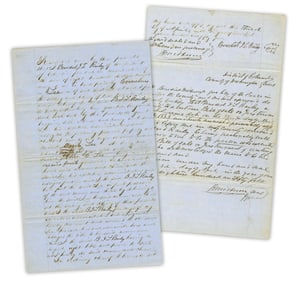 Manuscript Document Acknowledging Sale of Two Slaves, Incl. 15 Month Old Child
