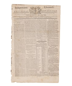 1789 Boston Newspaper: 1st Week of HoR Proceedings & Enslaved Man Attempts to Stop a Murder