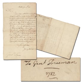 John Hancock Docketed Letter Re: Taking Money From Prisoners, JSA Certified