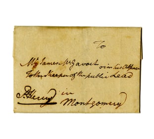 Patrick Henry Superb Bold Free Frank to Signer of the Fincastle Resolutions, Early British