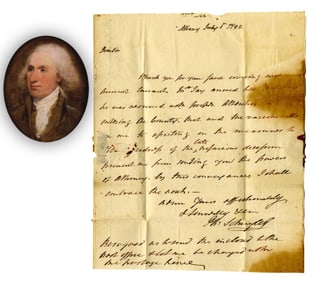 General Philip Schuyler ALS Re: John Jay's 1792 Gubernatorial Defeat "the late nefarious decession"