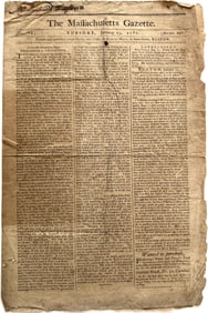 Boston Newspaper Discusses Education, Shays’s Rebellion, and Joseph Brant