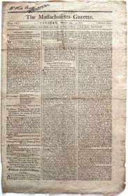 Boston Newspaper Reports Shays’s Rebellion and Benjamin Franklin's Views