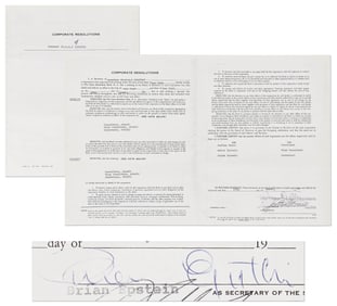 Manager Brian Epstein Signs Beatles Legal Document Just Months Before His Death