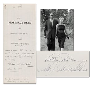 Marilyn Monroe & Arthur Miller Signed Deed for Connecticut Farmhouse