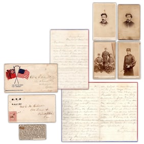 Civil War Images and Letter of Boston Brothers Who Served in Union Army and Navy
