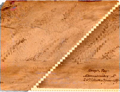 Showman and Aeronaut Sketches Camp of 20th Pennsylvania in Chambersburg: Civil WarChambersburg, PA, June 1861Showman and Aeronaut Sketches Camp of 20th Pennsylvania in ChambersburgArtThis sketch of Camp Gray shows members of Company D of the 20th Pennsylvania Volunteer Inf