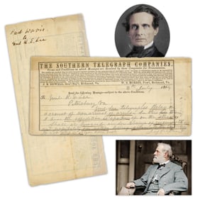 Jefferson Davis to R.E. Lee During Siege of Petersburg Regarding Guns