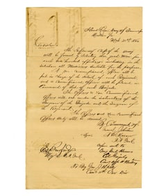 General Joseph Johnston Circular on Infirmary Corps Selection