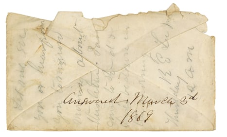 Robert E. Lee, Jr. Endorsement on Cover From His Father