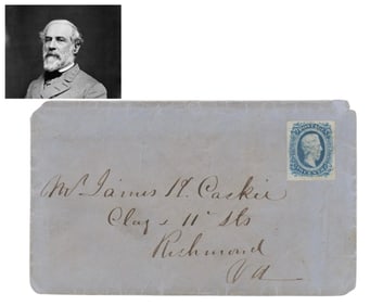 R.E. Lee Endorsed Envelope to Confederate Capital!