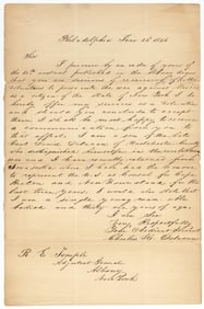 NY Son of the Revolution Volunteers for Mex-Am War: "offer my services" to "prosecute the war