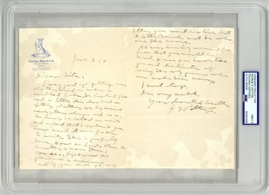 Patton WWI Letter to Nita re: Pershing - She is "…the only person who can make him happy&#8230