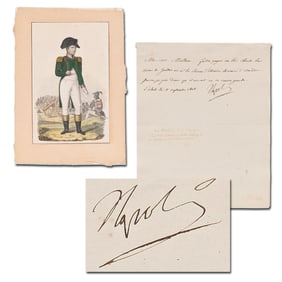 Napoleon Bonaparte Letter Signed Lovely Signature