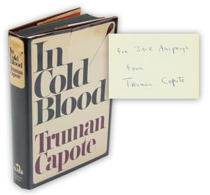Truman Capote Signed 1st. Ed. of "In Cold Blood"
