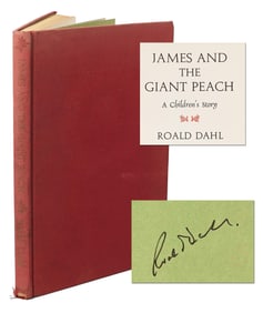 Roald Dahl Signed 1st Edition, 1st Printing of "James and the Giant Peach"