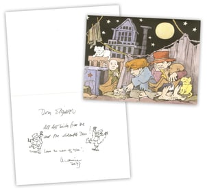 Maurice Sendak Signed & Sketched Card ft. Art From His Most Controversial Work
