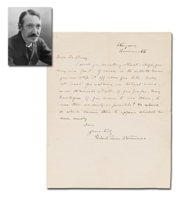 Robert Louis Stevenson ALS From Skerryvore, Where He Wrote His Most Famous Work