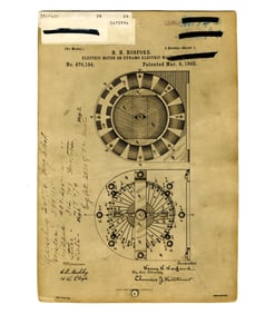 Lithographic Copy of a Patent for a Dynamo-Electric Motor