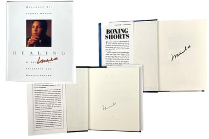 Muhammad Ali 2x Signed Books, with Ruben "Hurricane" Carter