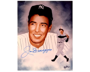 Joe DiMaggio Signed Portrait Print by Gallo