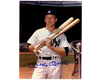 Mickey Mantle Signed Photo - Bold Signature!