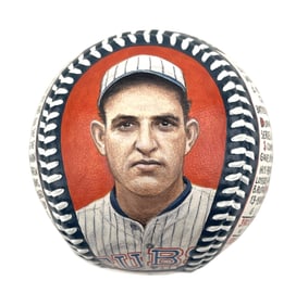 Hippo Vaughn Artball® Hand-painted by Monty Sheldon - Incredible & Unique Sports Art!