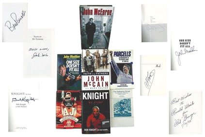 6 Sports Legends Signed Books, Plus a Politician! Great Dealers Lot