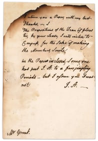 John Adams Comments on Proposed Peace Forwarded to Congress “for the sake of making the