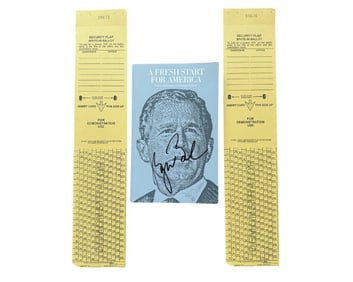 George W. Bush Hanging Chads from 2000 Election! & Signed Book w/ JSA