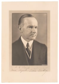 Calvin Coolidge Signed Vintage Harris & Ewing Photograph