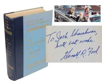 Gerald Ford Signed 1st Ed. "The President's Commission On The Assassination Of President Kennedy"