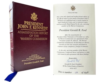G. Ford Signed JFK: Assassination Report of the Warren Commission. A Rare Limited Edition Copy!