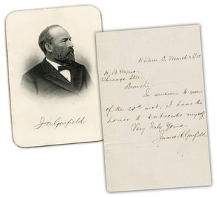 James A. Garfield Lovely ALS With Full Signature